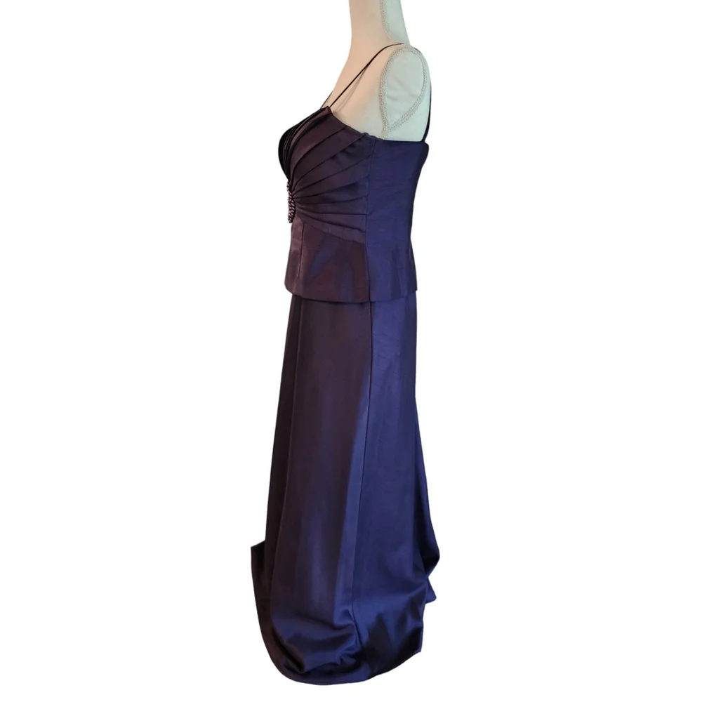 Jessica Howard Formal Evening Gown Dress & Jacket Women's 6 Eggplant Purple - Picture 3 of 16